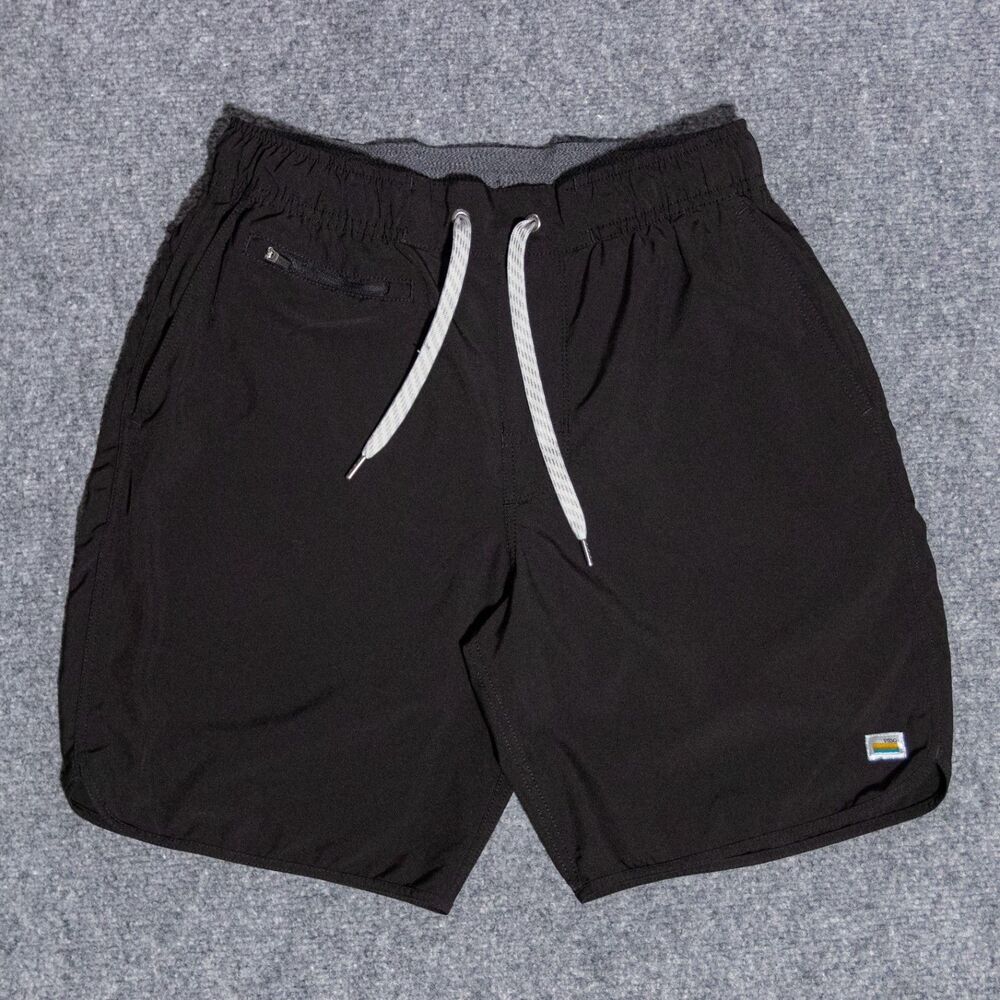 Vuori Banks Shorts 7” Mens Small Black Athletic Gym Unlined Workout Stretch V330